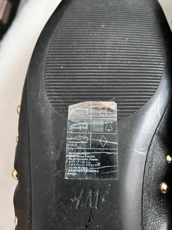 🩶 H&M Nieten Ballerina 42 1/2 neuwertig