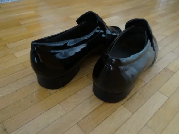 Salamander elegante Herren Lack-Leder-Schuhe, schwarz, Gr. 8