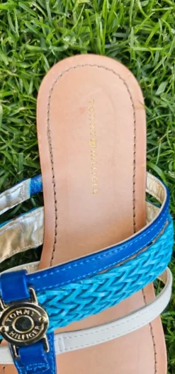🏖 Tommy Hilfiger Zehentrenner Sandalen Gr. 38,5 Neu Maritime Summer Vibes 💙