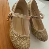 Absatzschuhe Stöckelschuhe Gr. 27 gold