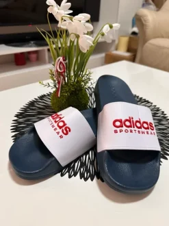 Adidas Adilette Unisex Navy/Weiß Gr. 42 – Neu