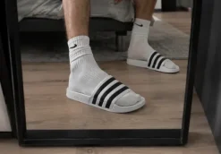 Adidas Adiletten – Weiß/Schwarz – Größe 42 | Classic Summer Streetwear