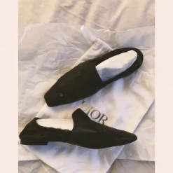 Adolfo Dominguez Black Leather Minimalist Loafers