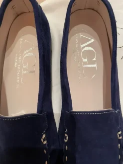 AGL Loafer Moccasins tinntenblau Suede 40 wie neu