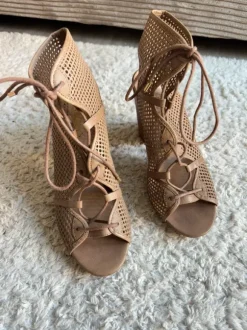 ALDO Lace-Up Heels Sandalen | Cut-Out Sandaletten Braun