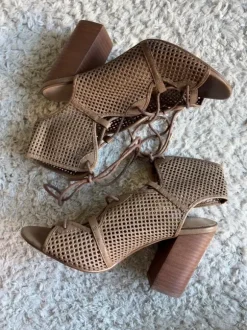 ALDO Lace-Up Heels Sandalen | Cut-Out Sandaletten Braun