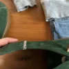 Außergewöhnlicher grüner Lederschuh Gr.42