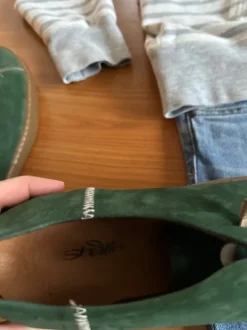Außergewöhnlicher grüner Lederschuh Gr.42