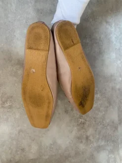 Ballerina beige square foot Mary Jane ballet flat