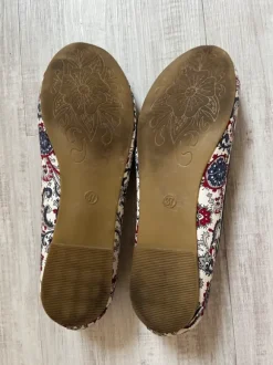 Ballerinas weiß blau rot 37