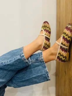 Ballerine Mary Jane colorate effetto handmade 41