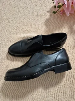 Barca Echtleder Schuhe / Loafer schwarz, wie neu