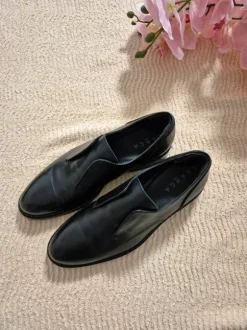 Barca Echtleder Schuhe / Loafer schwarz, wie neu