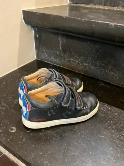 Basket geox cuir bleu marine