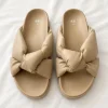 Beige gepolsterte H&M Slides / Sandalen Gr. 38