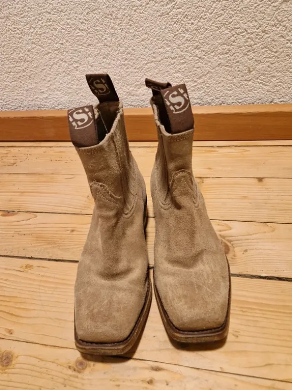 Beige Stiefeletten Wildleder 36/37