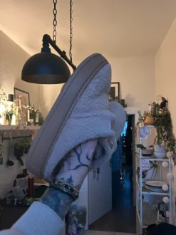 beige/braune fila schlappen