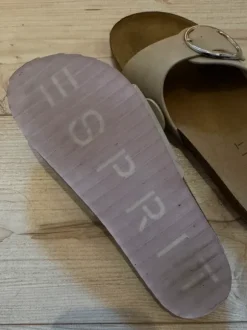 Beige/Graue Esprit Kork Sandalen