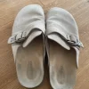 Bershka Clogs Mules Schlappen Slipper beige Suede Gr. 39