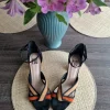 Bibi Lou Suede Criss-Cross Block Heel Sandals - Size 41
