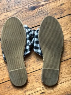 Black & white gingham Sandals