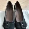 Black ballerinas with heels
