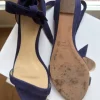 Blaue Alexandre Birman Sandale mit 3cm Blockabsatz