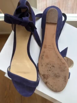 Blaue Alexandre Birman Sandale mit 3cm Blockabsatz