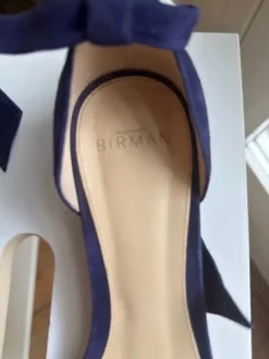 Blaue Alexandre Birman Sandale mit 3cm Blockabsatz
