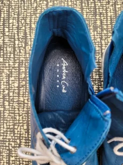 Blaue Leder Schuhe wie neu