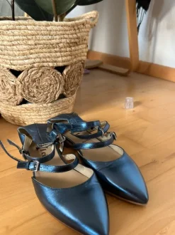 blaue mary janes