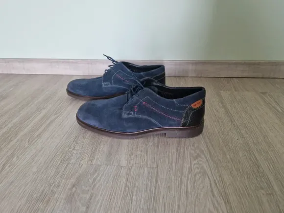 Blue Cox Herren Schuhe Gr. 42 Leder Blau Neu