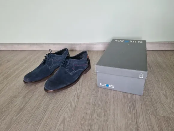 Blue Cox Herren Schuhe Gr. 42 Leder Blau Neu