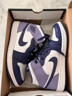blueberry air jordan 1 mid sneakers