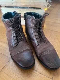 Boots - braunes Leder