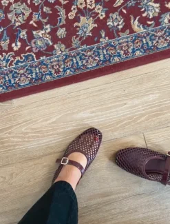 Bordeaux burgundy kleur flats
