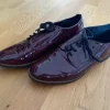 Bordeauxrote Lackschuhe Schnürer Gr. 38