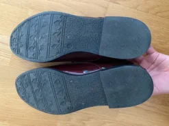 Bordeauxrote Lackschuhe Schnürer Gr. 38