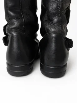 Bottes moto en cuir