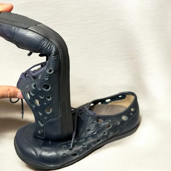 BÄR barefoot leren sneakers donkerblauw maat 40 – slechts 1x gedragen