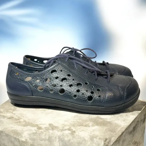 BÄR barefoot leren sneakers donkerblauw maat 40 – slechts 1x gedragen