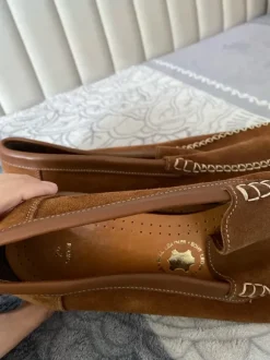Braune echt Leder Schuhe 42