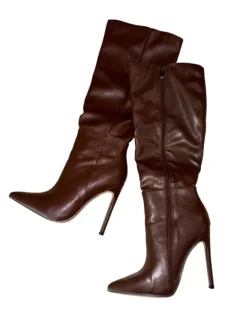 Braune High Heel Stiefel 36