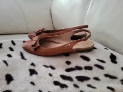 Brauner Echt leder Damen Sandalen