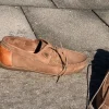 Brauner Lederbootsschuh