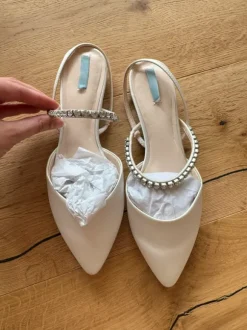 Brautschuhe Slingback Ballerinas