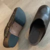Brown clogs