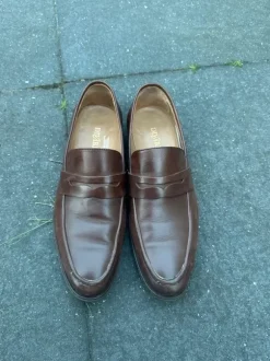 Brown Leather Penny Loafers