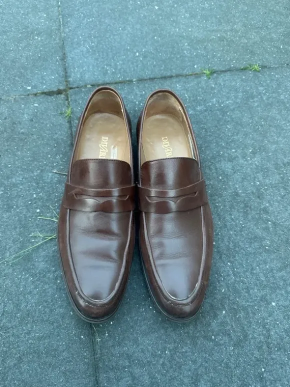 Brown Leather Penny Loafers
