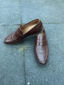 Brown Leather Penny Loafers
